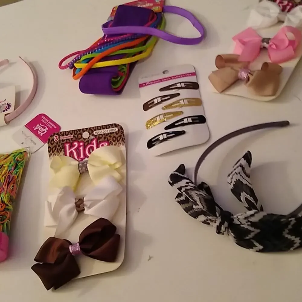 Girls gift bag of hair items